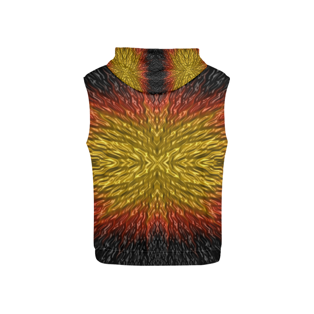 Exploding Star Meteor Fractal Abstract All Over Print Sleeveless Hoodie for Kid (Model H15)