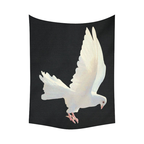 White Dove Peace Symbol Nature Bird Cotton Linen Wall Tapestry 80"x 60"
