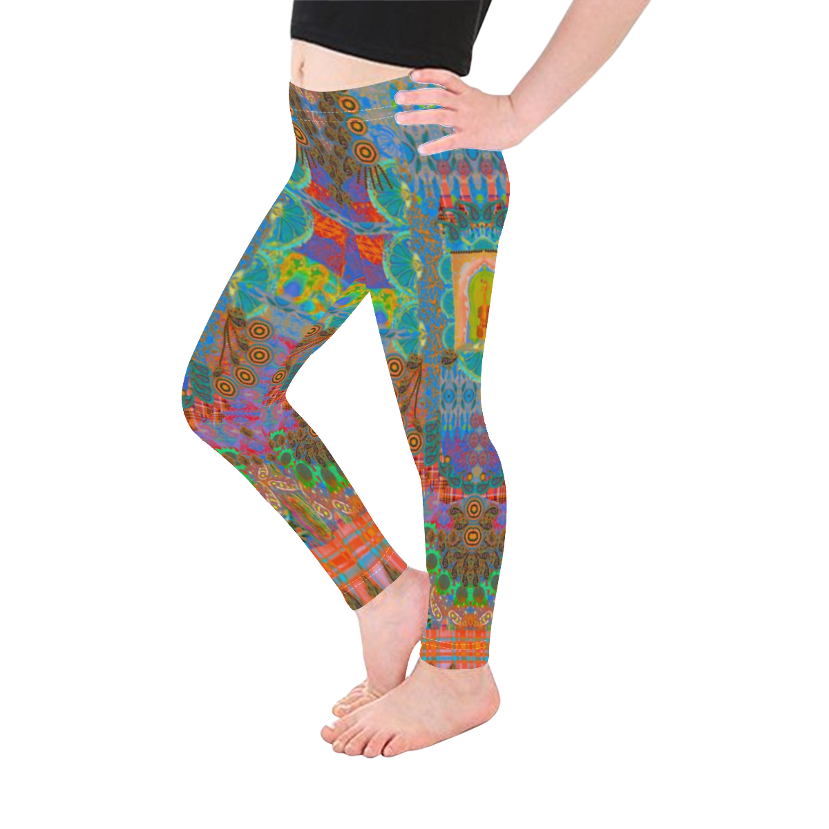 fiesta 5 v Kid's Ankle Length Leggings (Model L06)