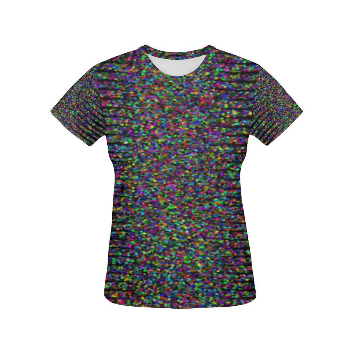 Rainbow Glitter Fantasy All Over Print T-Shirt for Women (USA Size) (Model T40)