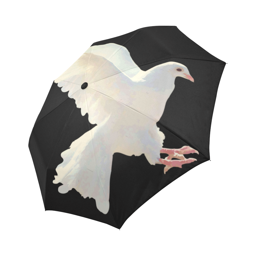 White Dove Peace Symbol Nature Bird Auto-Foldable Umbrella (Model U04)