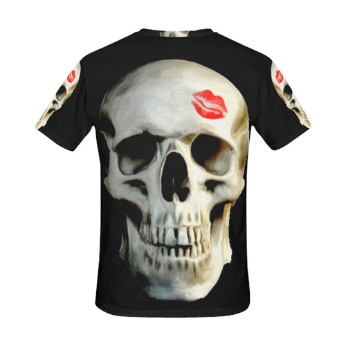 Skull kiss All Over Print T-Shirt for Men (USA Size) (Model T40)