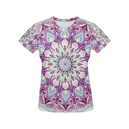 candy 7 All Over Print T-Shirt for Women (USA Size) (Model T40)