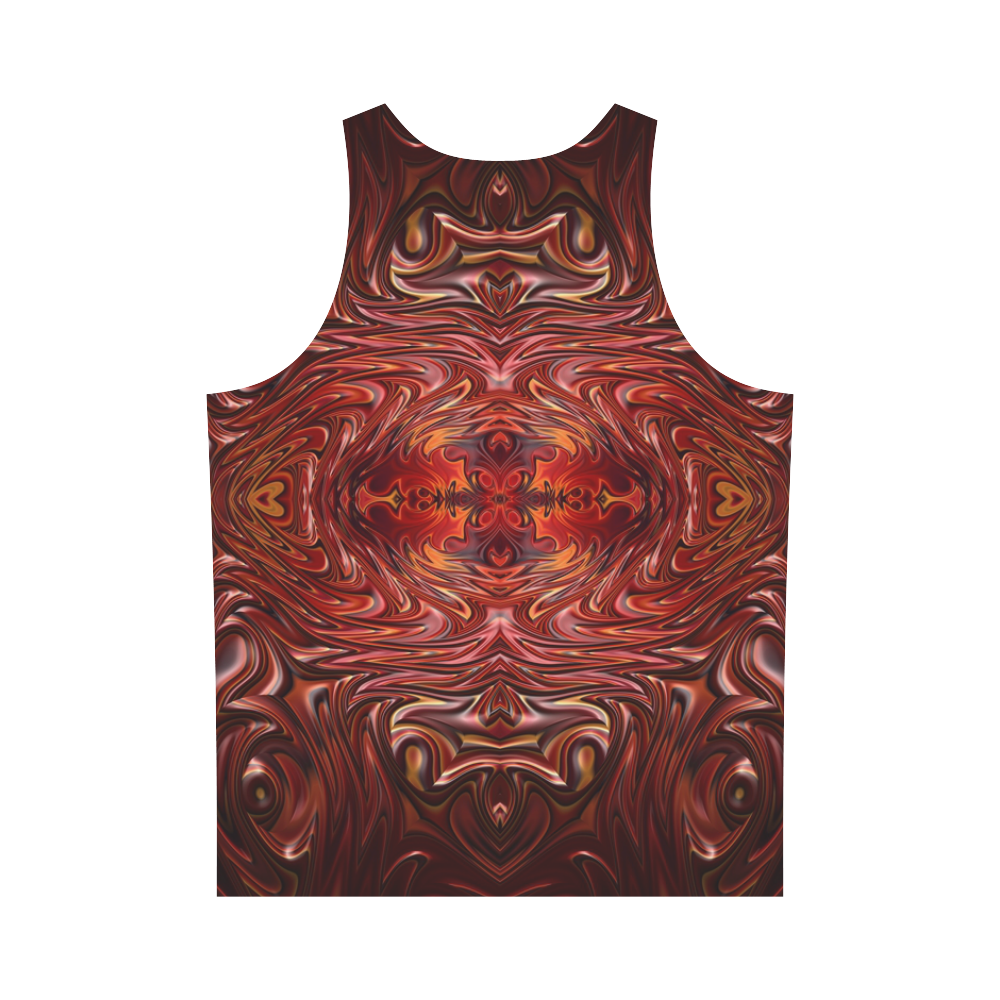 Hearts Fire Storm of Love Fractal Abstract All Over Print Tank Top for Men (Model T43)