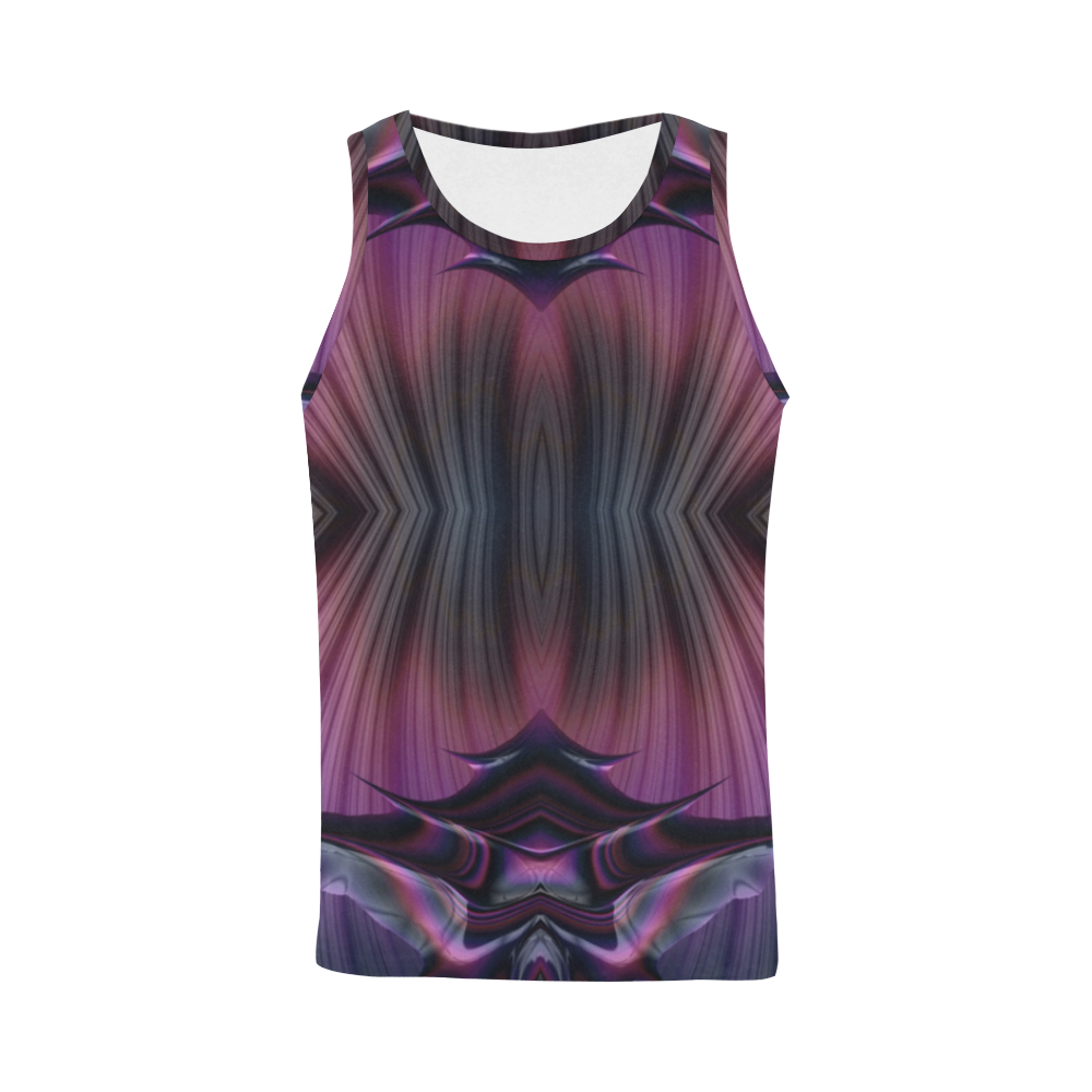 Sunset Ring of Phoenixes Fractal Abstract All Over Print Tank Top for Men (Model T43)