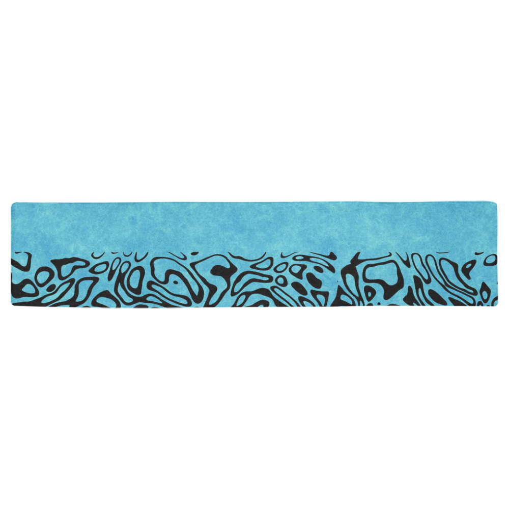 Modern PaperPrint turquoise by JamColors Table Runner 16x72 inch