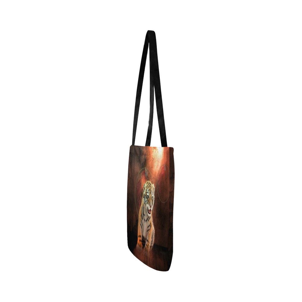 Cute little tiger Reusable Shopping Bag Model 1660 (Two sides)