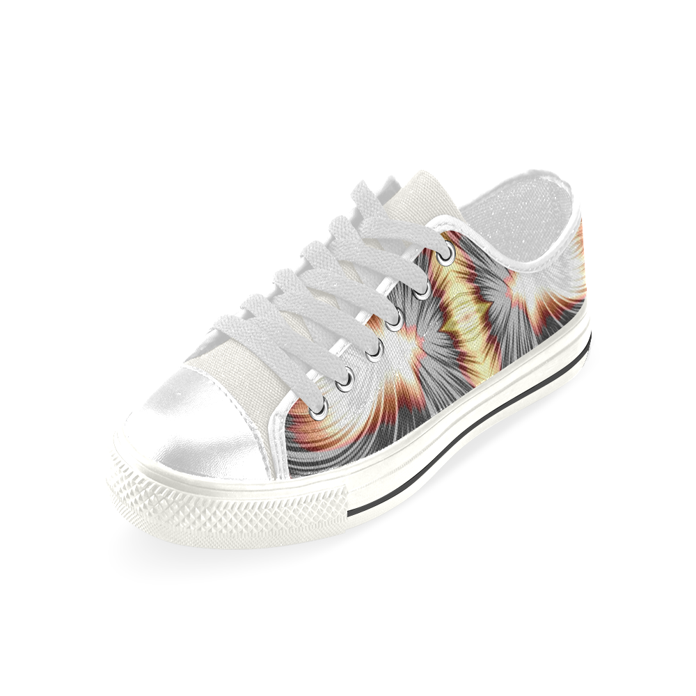 Magical Mitosis Fractal Abstract Low Top Canvas Shoes for Kid (Model 018)