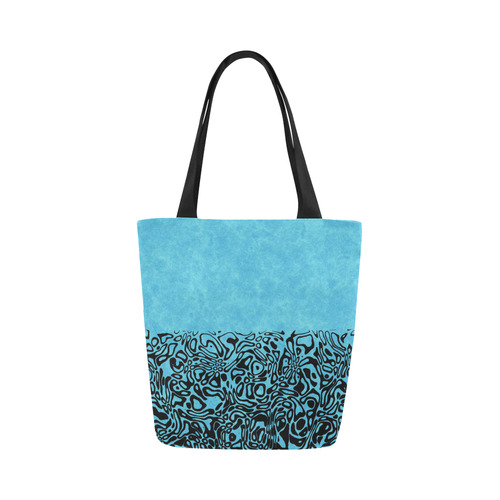 Modern PaperPrint turquoise by JamColors Canvas Tote Bag (Model 1657)