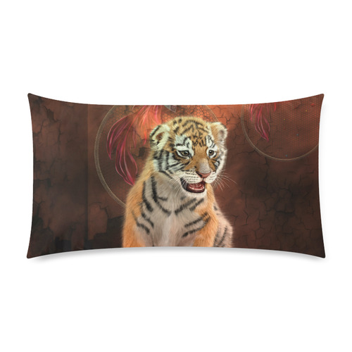 Cute little tiger Custom Rectangle Pillow Case 20"x36" (one side)