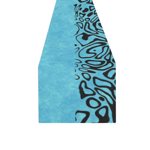 Modern PaperPrint turquoise by JamColors Table Runner 16x72 inch