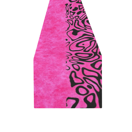 Modern PaperPrint hot pink by JamColors Table Runner 16x72 inch