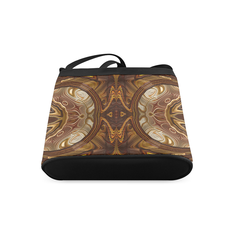 Petrified Wood Parquetry Fractal Abstract Crossbody Bags (Model 1613)