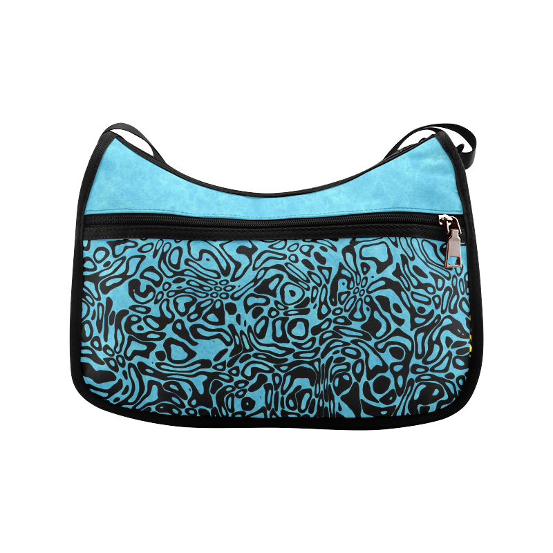 Modern PaperPrint turquoise by JamColors Crossbody Bags (Model 1616)