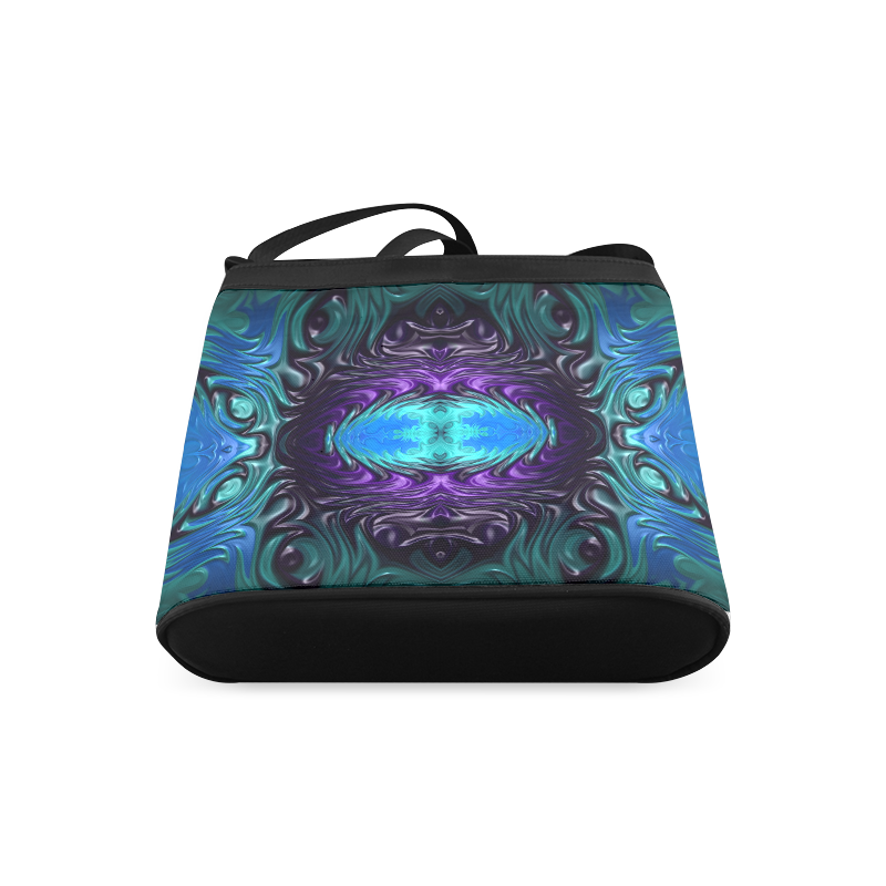 Amethyst Sapphire Turquoise Gems Fractal Abstract Crossbody Bags (Model 1613)