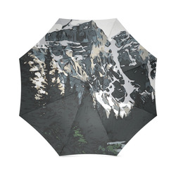 Mountain Road Canadian Rocky Mountain Landscape Foldable Umbrella (Model U01)