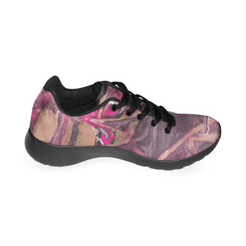 Abstract Acryl Painting plum brown pink Women's Running Shoes/Large Size (Model 020)