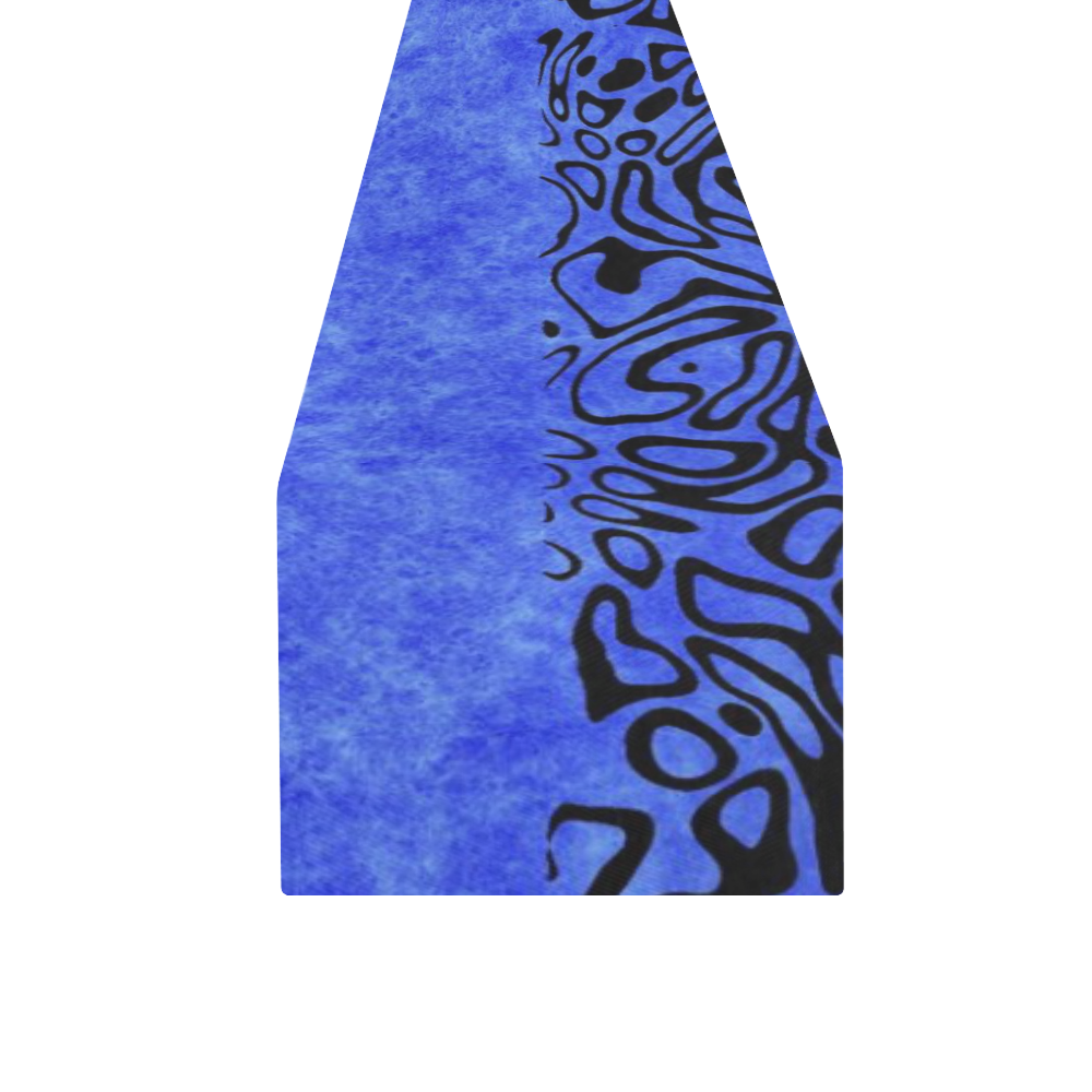Modern PaperPrint blue by JamColors Table Runner 16x72 inch