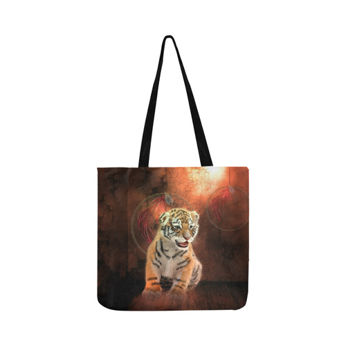 Cute little tiger Reusable Shopping Bag Model 1660 (Two sides)