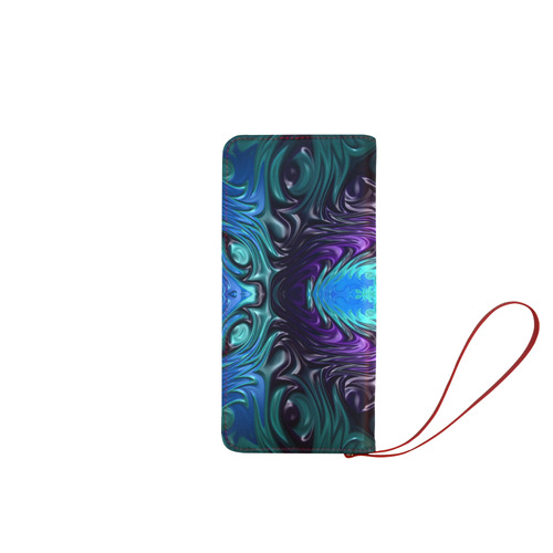 Amethyst Sapphire Turquoise Gems Fractal Abstract Women's Clutch Wallet (Model 1637)