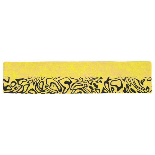 Modern PaperPrint yellow by JamColors Table Runner 16x72 inch