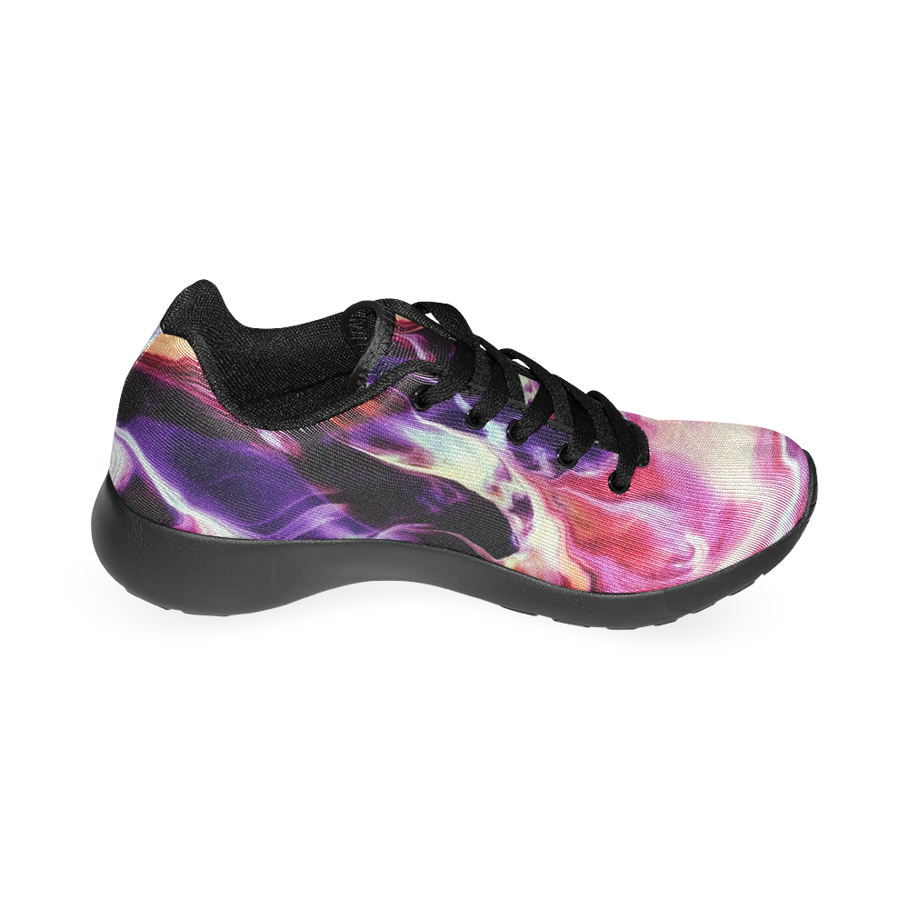 Abstract Watercolor Painting Crazy Fire Women's Running Shoes/Large Size (Model 020)