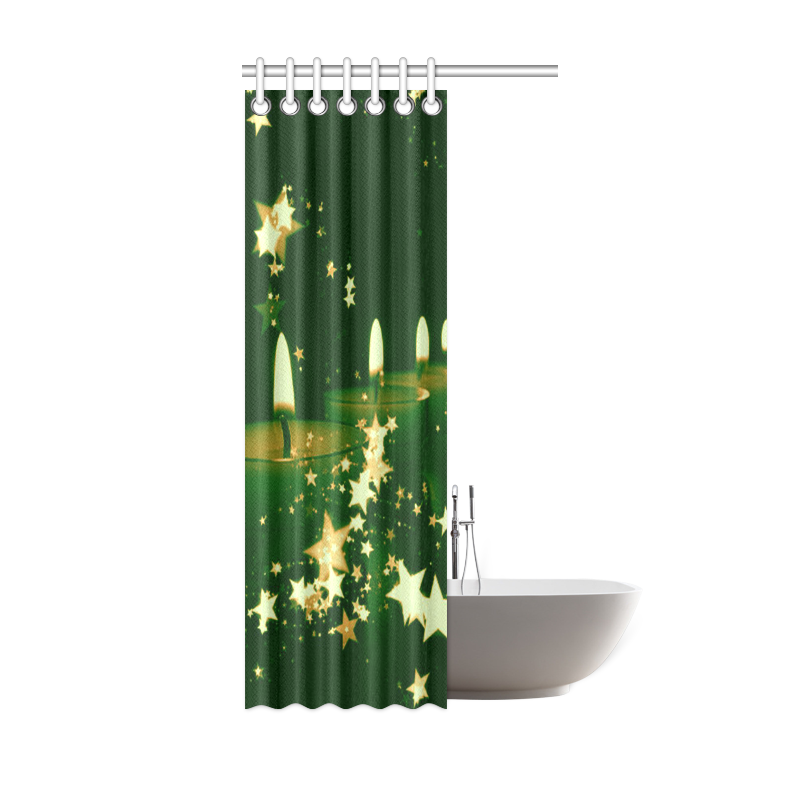 christmas candles green by JamColors Shower Curtain 36"x72"