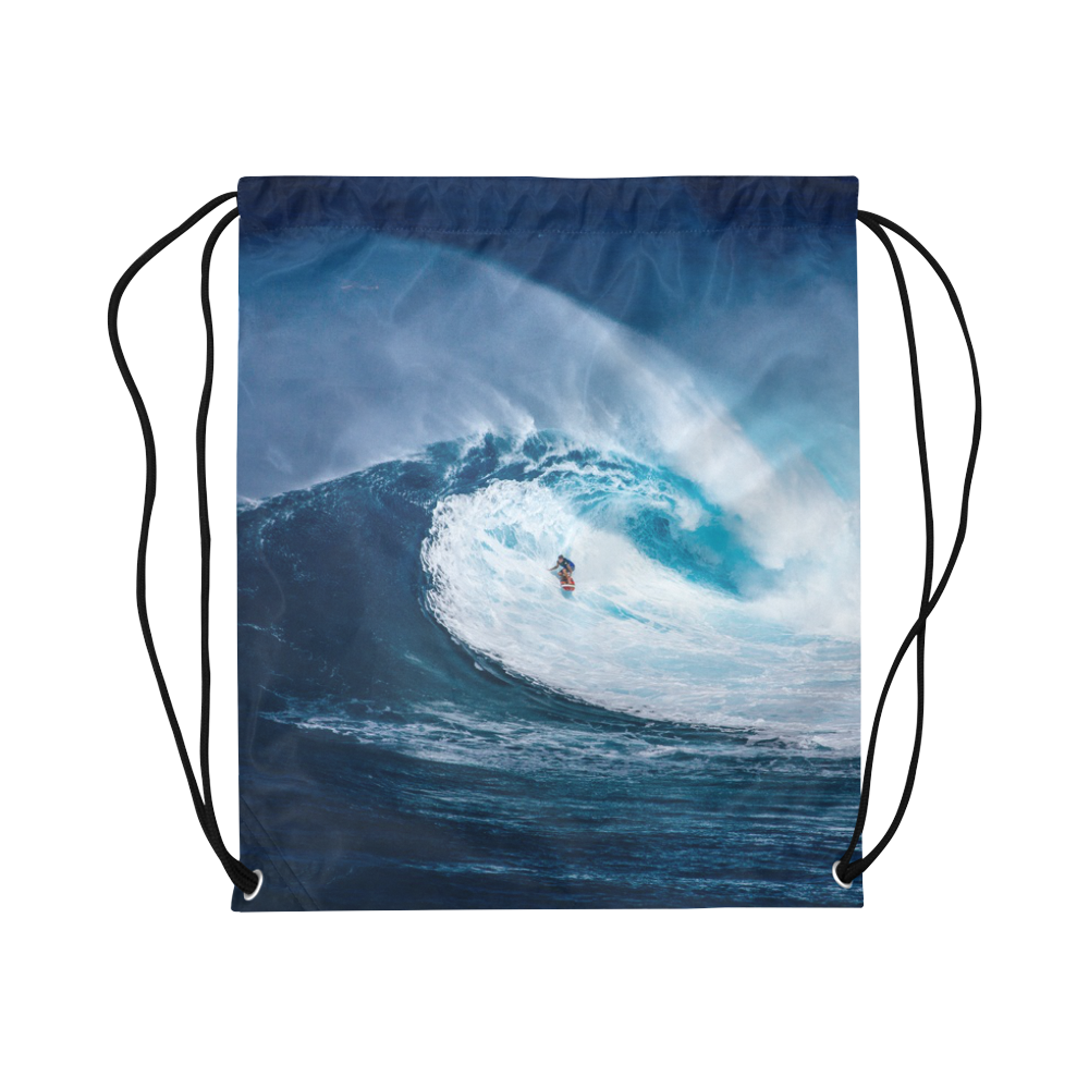 surfing Large Drawstring Bag Model 1604 (Twin Sides)  16.5"(W) * 19.3"(H)