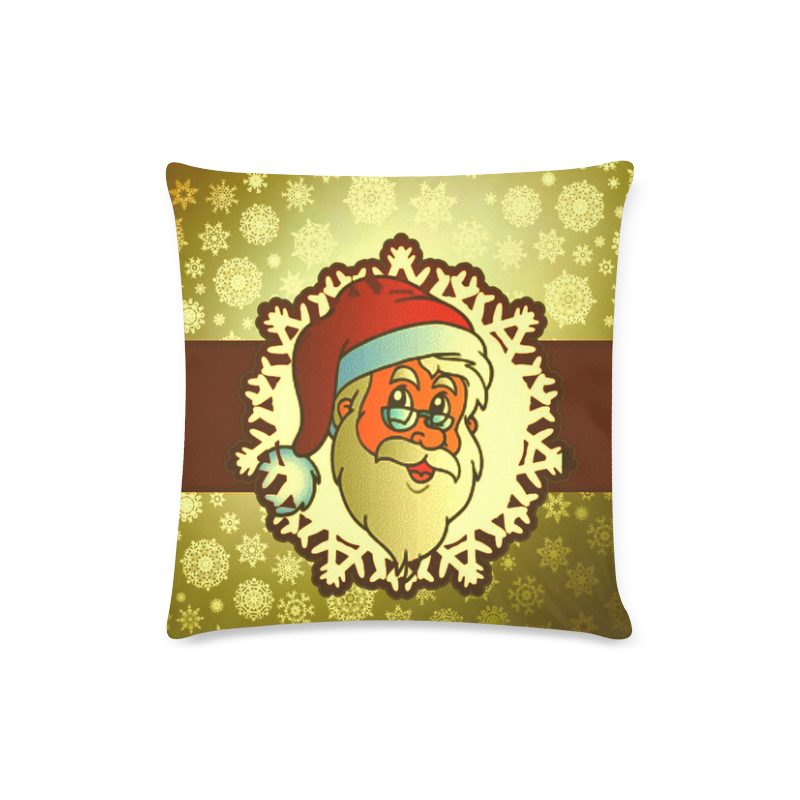 santa claus red frame B by JamColors Custom Zippered Pillow Case 16"x16"(Twin Sides)