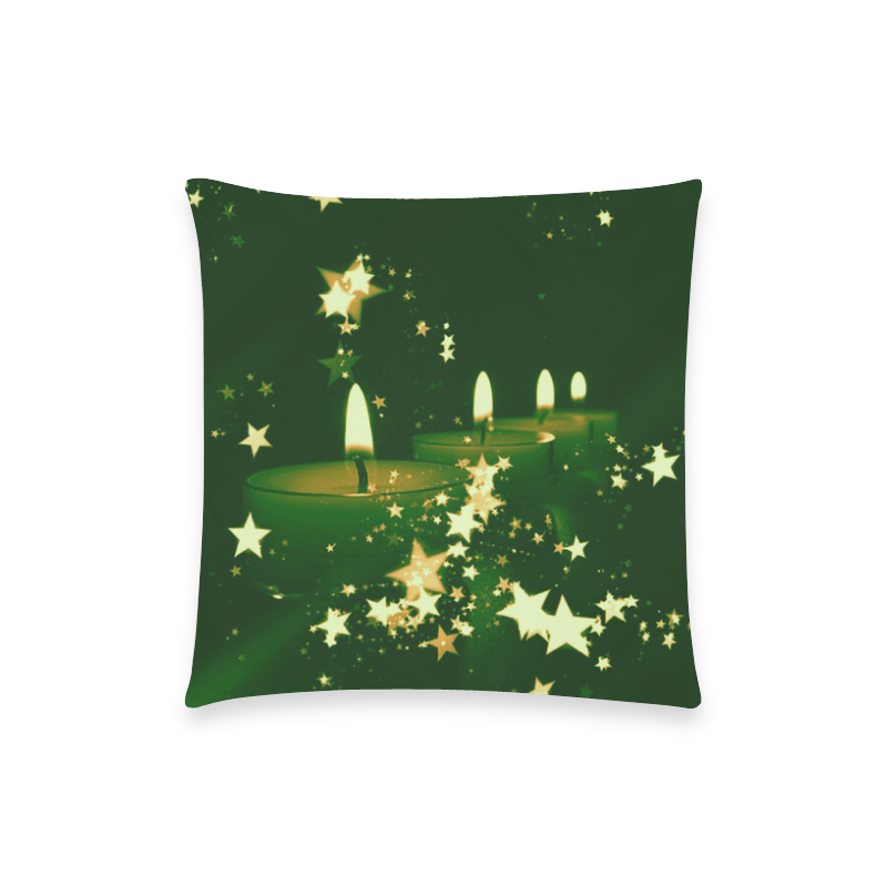 christmas candles green by JamColors Custom  Pillow Case 18"x18" (one side) No Zipper