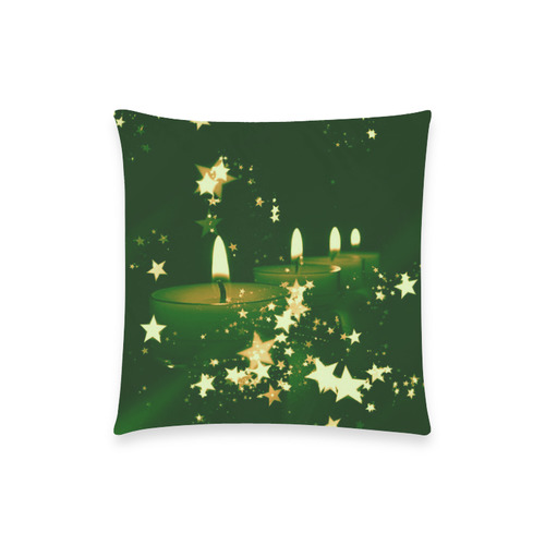 christmas candles green by JamColors Custom  Pillow Case 18"x18" (one side) No Zipper