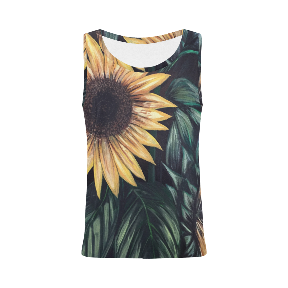 Sunflower Life All Over Print Tank Top for Women (Model T43)