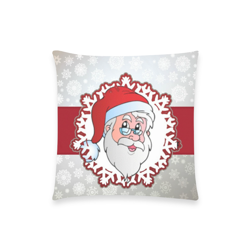 santa claus-red frame by JamColors Custom  Pillow Case 18"x18" (one side) No Zipper
