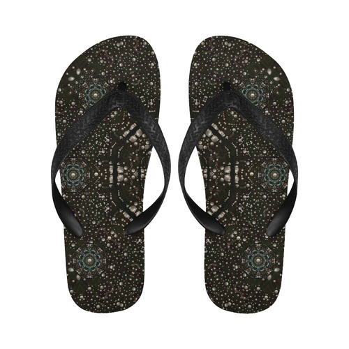 Pearl stars on a wonderful sky Flip Flops for Men/Women (Model 040)