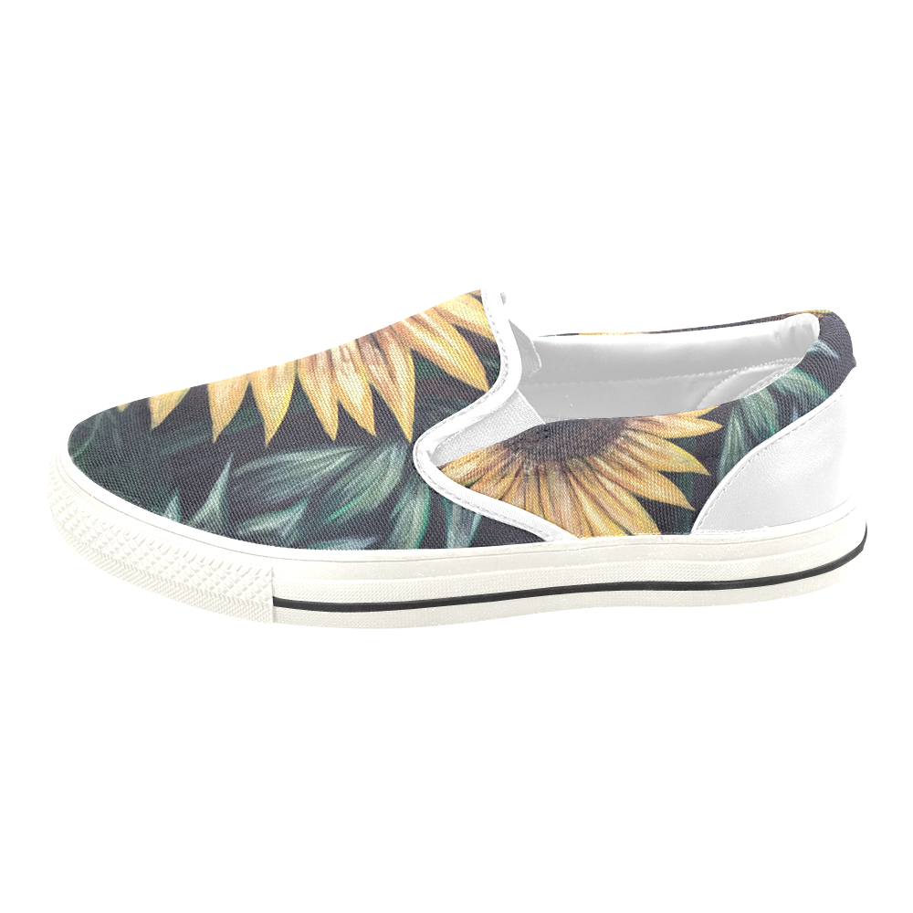 Sunflower Life Slip-on Canvas Shoes for Kid (Model 019)