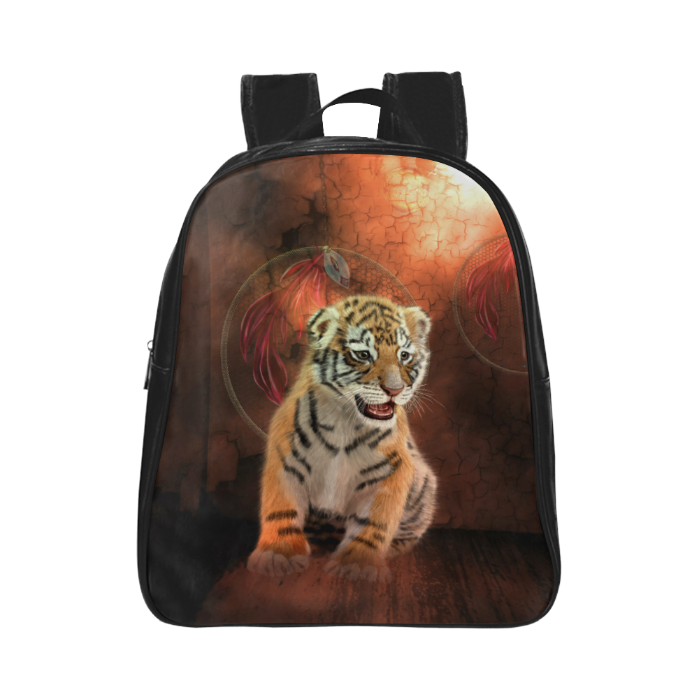 Cute little tiger School Backpack (Model 1601)(Small)