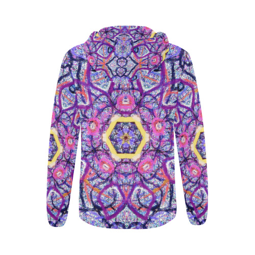 Thleudron Women's Royalty All Over Print Full Zip Hoodie for Women (Model H14)
