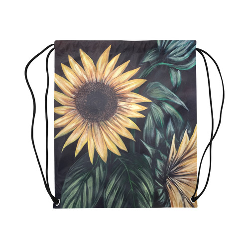 Sunflower Life Large Drawstring Bag Model 1604 (Twin Sides)  16.5"(W) * 19.3"(H)