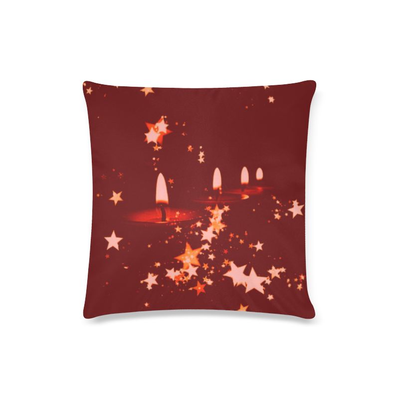 christmas candles red by JamColors Custom Zippered Pillow Case 16"x16"(Twin Sides)