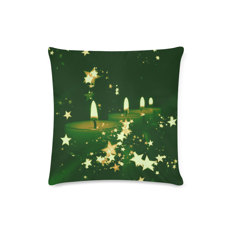 christmas candles green by JamColors Custom Zippered Pillow Case 16"x16"(Twin Sides)