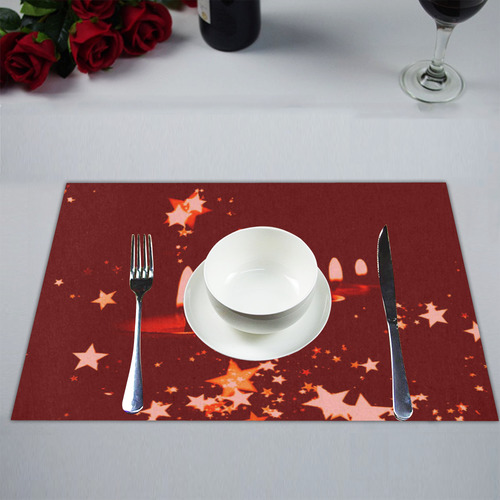 christmas candles red by JamColors Placemat 14’’ x 19’’ (Set of 6)