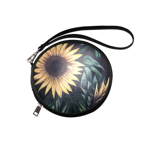 Sunflower Life Round Makeup Bag (Model 1625)