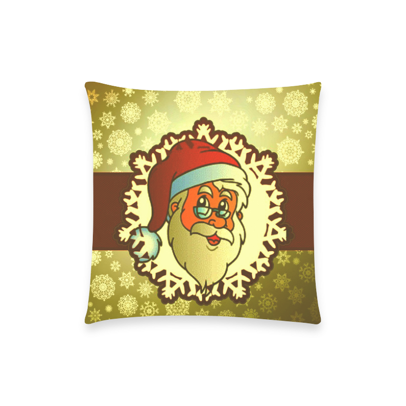 santa claus red frame B by JamColors Custom  Pillow Case 18"x18" (one side) No Zipper