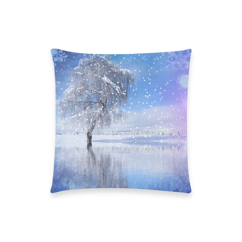 x-mas-romantic winter moment 1by JamColors Custom  Pillow Case 18"x18" (one side) No Zipper