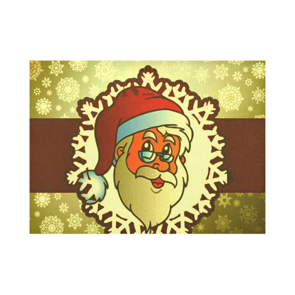 santa claus red frame B by JamColors Placemat 14’’ x 19’’ (Set of 6)