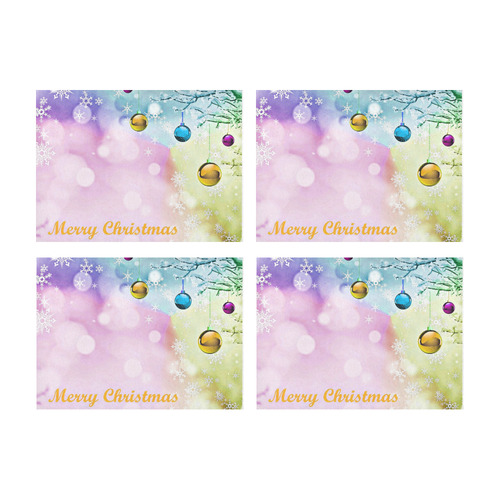 merry christmas 731A by JamColors Placemat 14’’ x 19’’ (Set of 4)