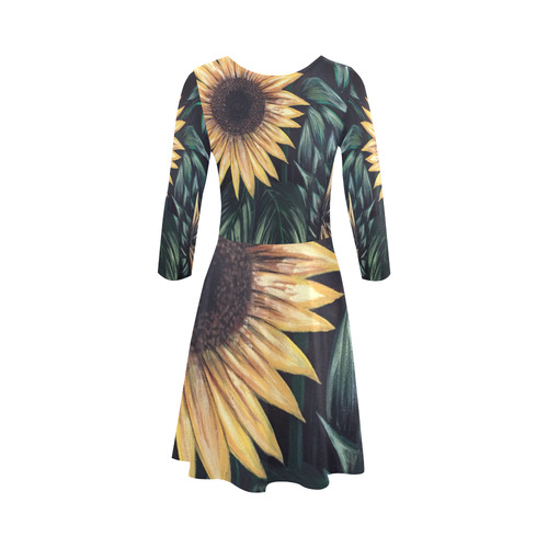 Sunflower Life 3/4 Sleeve Sundress (D23)