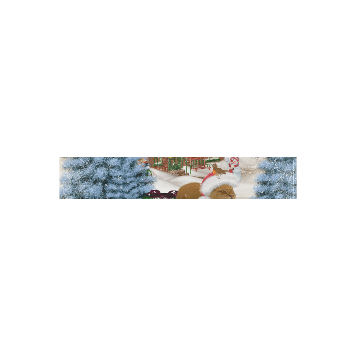 Christmas cute little lion with christmas hat Women's Low Rise Capri Leggings (Invisible Stitch) (Model L08)