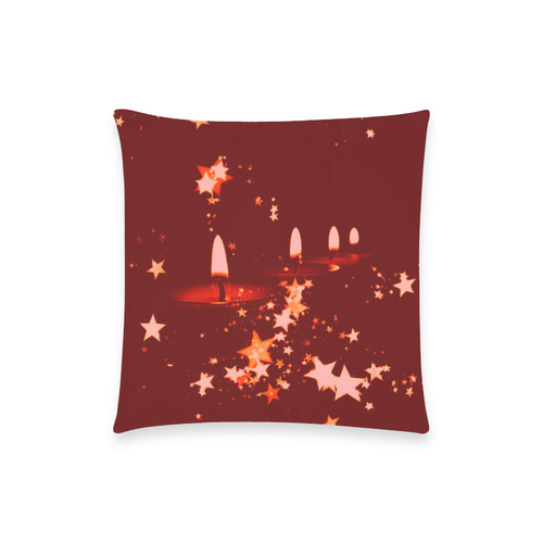 christmas candles red by JamColors Custom  Pillow Case 18"x18" (one side) No Zipper