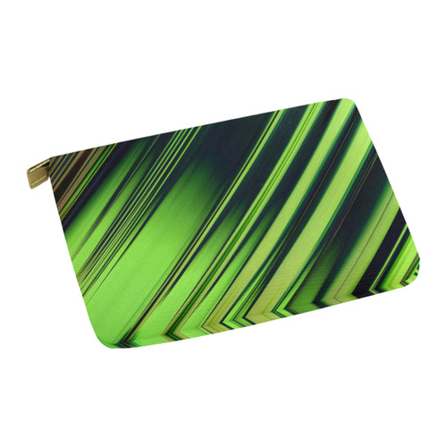 Diagonal Green/Black Abstract Carry-All Pouch 12.5''x8.5''
